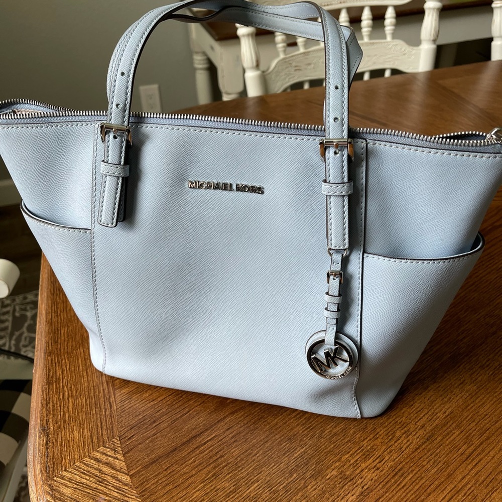Michael kors tote light blue